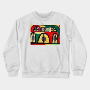 Italian House in Red Green and White Crewneck Sweatshirt